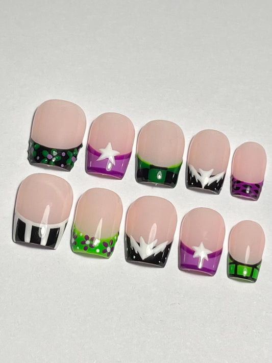 Halloween Limited Edition French Tip Handpainted Press-On Nails