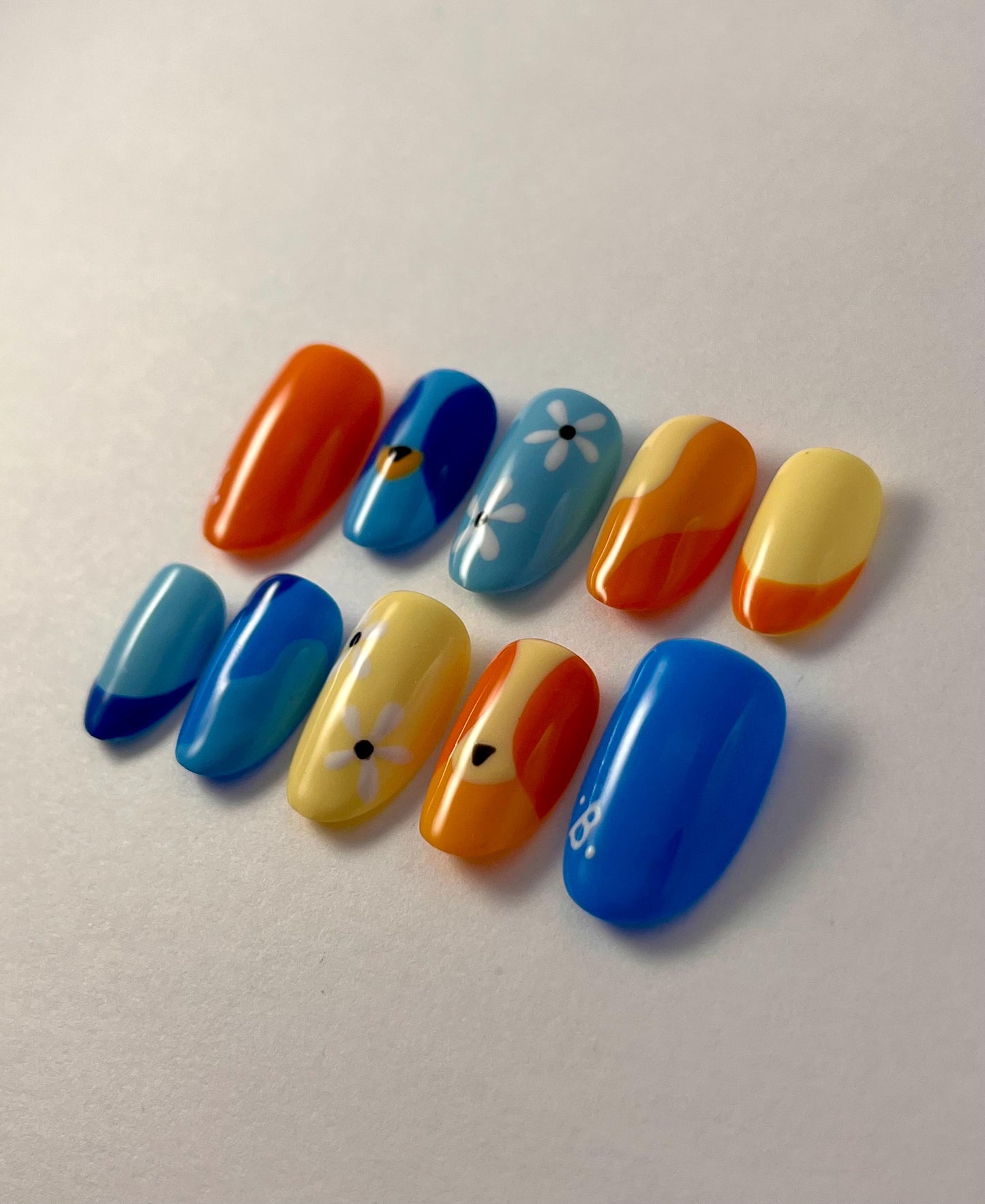 Bluey & Bingo Character Handpainted Press-On Nails